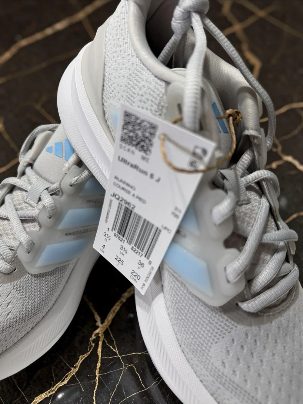 NWT Adidas Runfalcon 5 Running Shoes White Blue Athletic Women 4